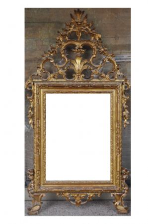 Espelho elegante do século XVIII Piemonte